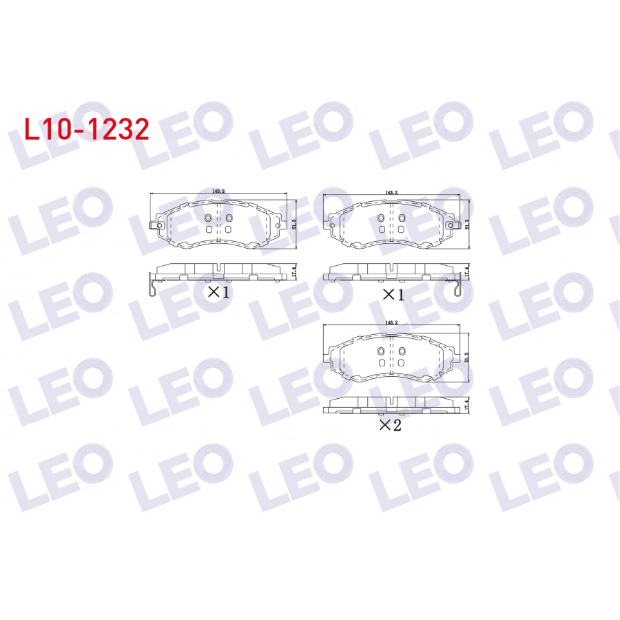 FREN BALATA ON IKAZLI CHEVROLET LACETTI (J200) 1.4i 16v 2006-2012 / LACETTI (J200) 1.6i 2006-2012 / DAEWOO NUBIRA (KLAN) 1.6i 2003-2005