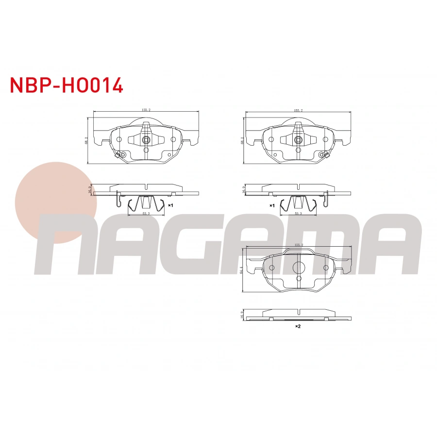 FREN BALATA ON IKAZLI HONDA ACCORD VIII (CU) 2.0 I-VTEC - 2.2 I-CDTI - 2.4 I-VTEC 2003-2008