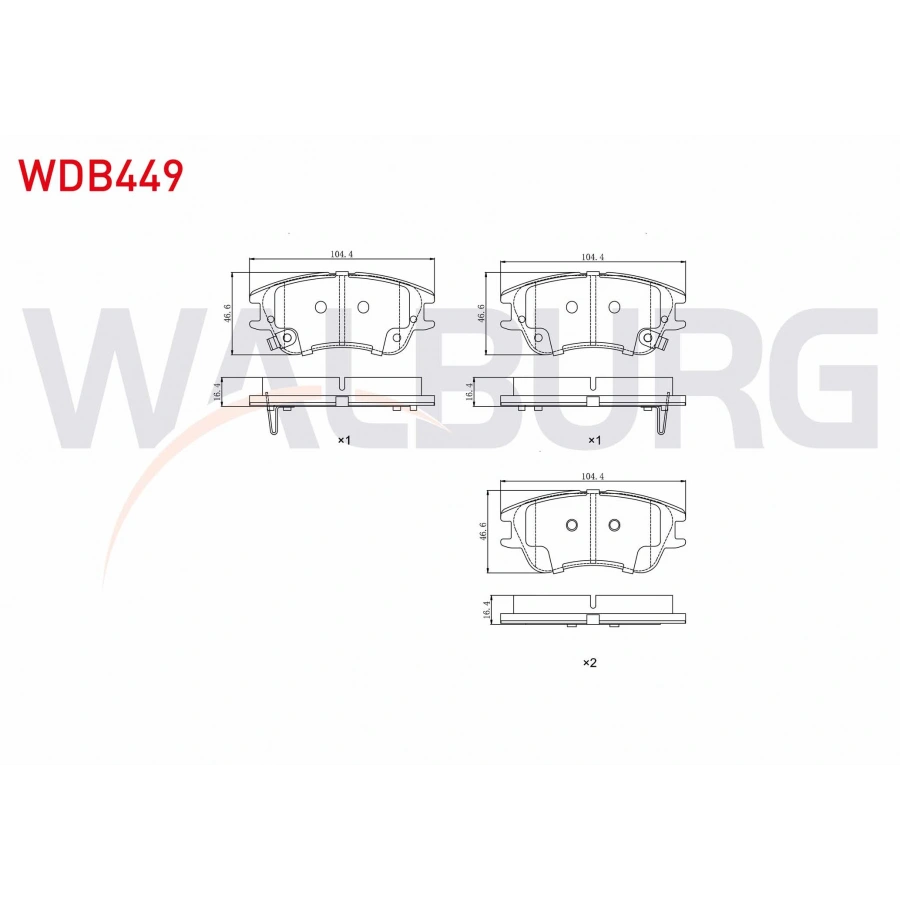 FREN BALATA ON IKAZLI HYUNDAI ATOS (MX) 1.0i 1998-2005 / ATOS (MX) 1.1i 1998-2005 / ATOS PRIME 1.0i 2001-2008 / ATOS PRIME 1.1i 2001-2008
