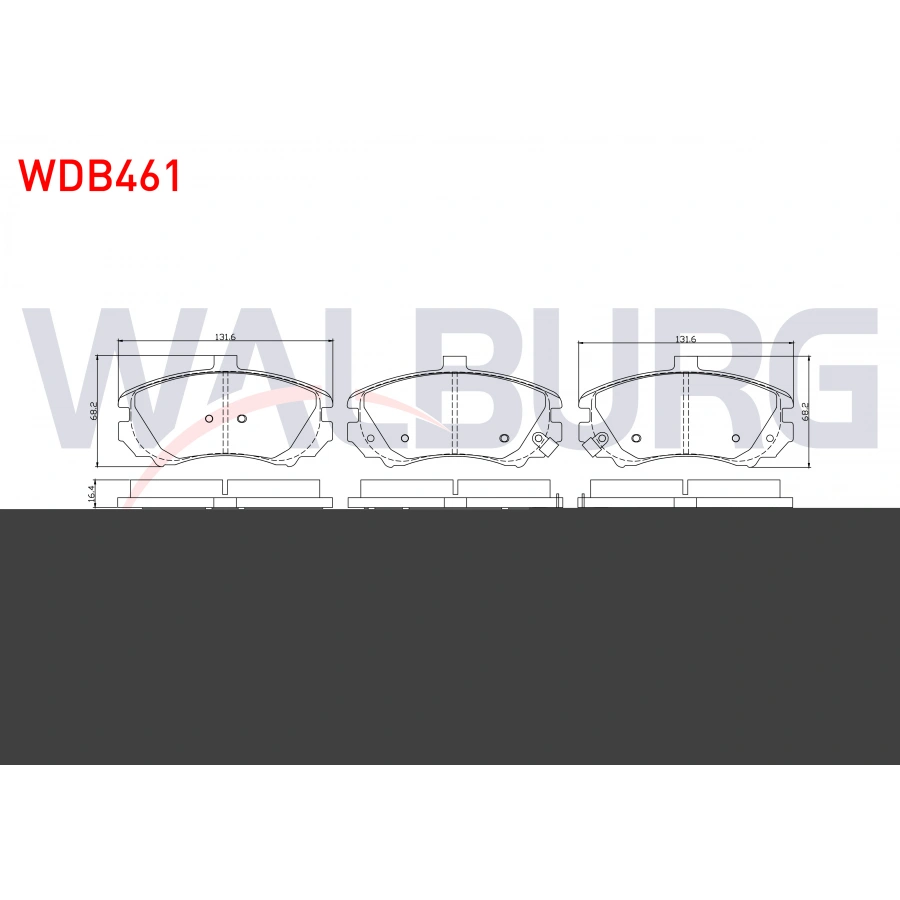 FREN BALATA ON IKAZLI HYUNDAI ELANTRA 1.6i 2001-2007 / HYUNDAI ELANTRA 2.0 CRDI 2001-2007