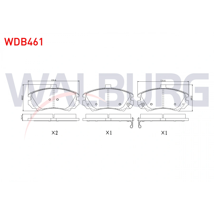 FREN BALATA ON IKAZLI HYUNDAI ELANTRA 1.6i 2001-2007 / HYUNDAI ELANTRA 2.0 CRDI 2001-2007