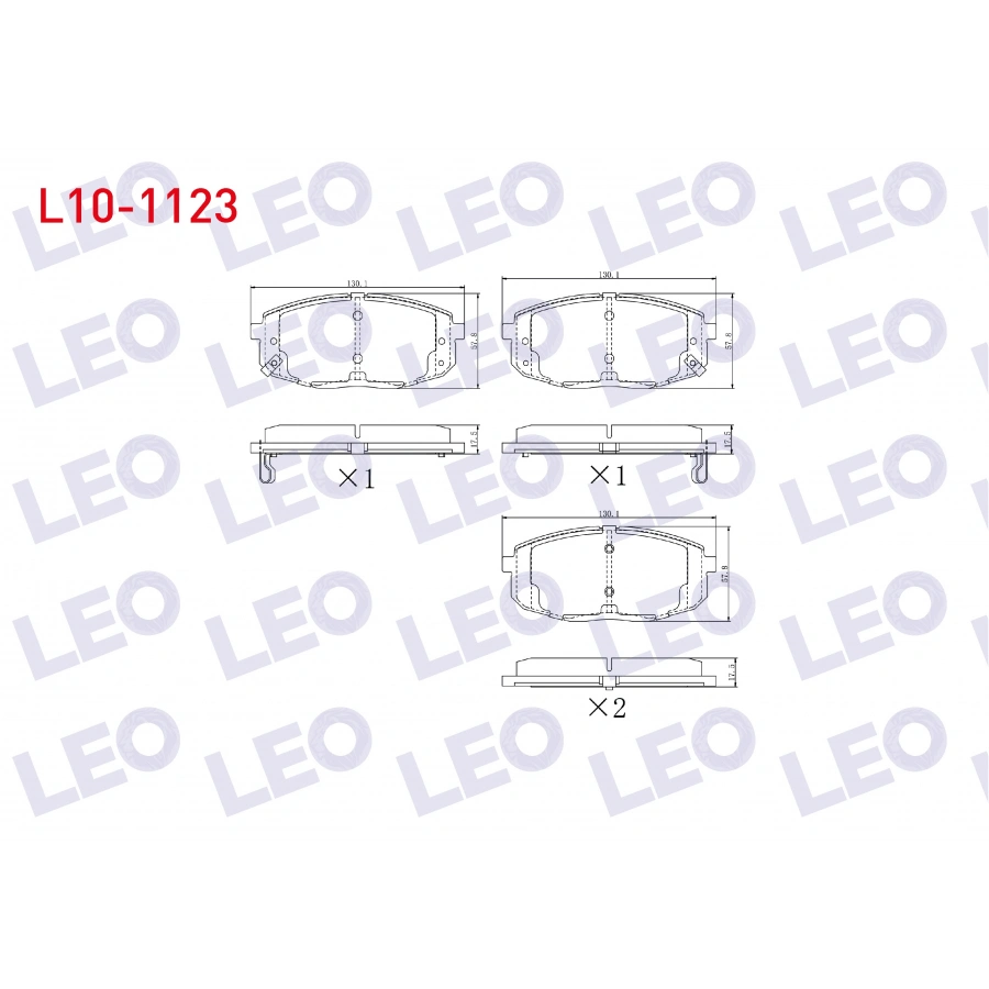 FREN BALATA ON IKAZLI HYUNDAI I30 1.6i 2007-2011/ I30 1.6 CRDI 2007-2011/ I30 1.6 CRDI 2011-/ KIA CEED 1.6 CRDI 90 HP 2006-2012/ CEED 1.6i 115 HP 2006-2012/ CARENS II 2.0 CRDI 2002-2006