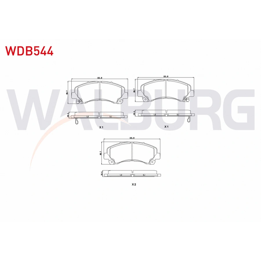 FREN BALATA ON IKAZLI ISUZU D-MAX (8DH) 2.5 D - 2.5 DITD - 3.0 D 2009-