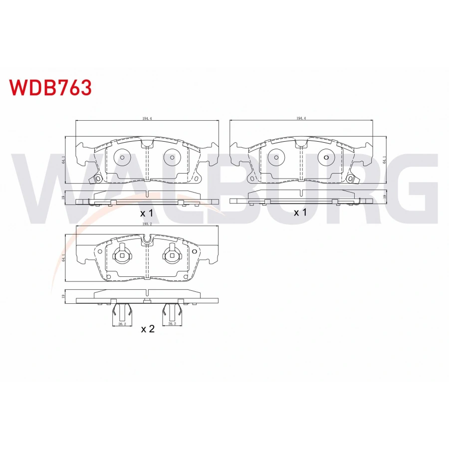 FREN BALATA ON IKAZLI JEEP GRAND CHEROKEE IV (WK,WK2) 3.0 CRD 4X4 2010-