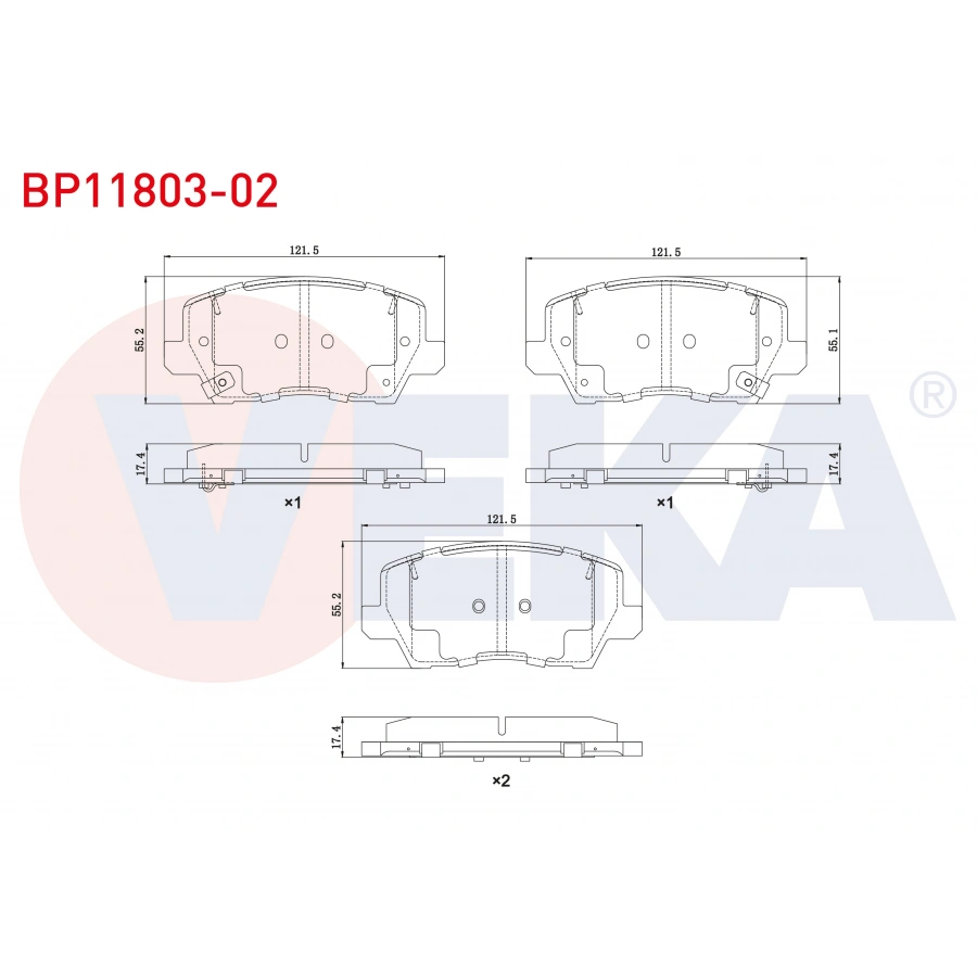 FREN BALATA ON IKAZLI KIA PICANTO (JA) 1.0 MPI - 1.2 MPI 2017-