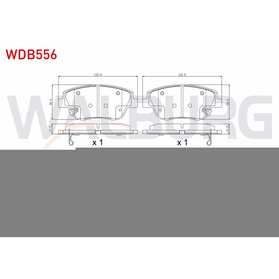 FREN BALATA ON IKAZLI KIA RIO III 1.25 CVVT 2011-2014/ RIO III 1.4 CVVT 2011-2014/ KIA OPTIMA 1.7 CRDI 2012-/ HYUNDAI SONATA V 2.0 CRDI 2005-2010/ 2.0 VVTI 2005-2010