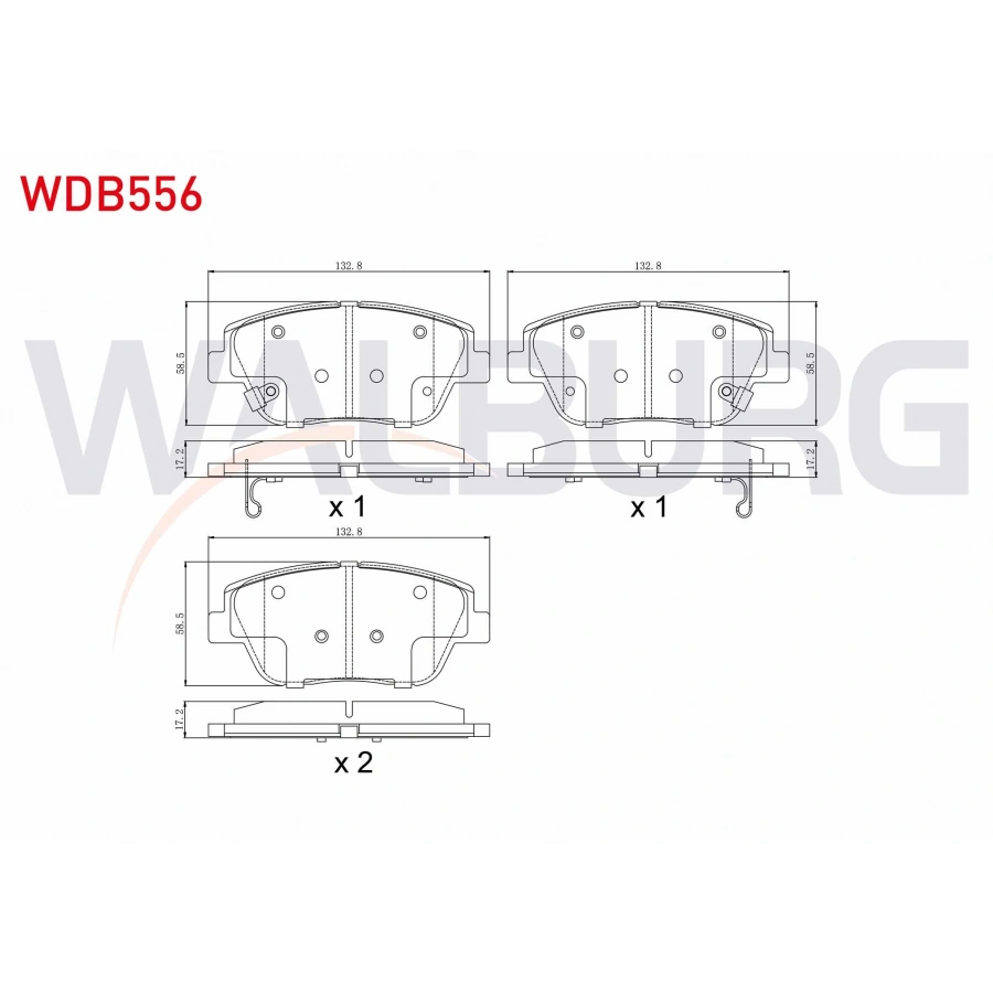 FREN BALATA ON IKAZLI KIA RIO III 1.25 CVVT 2011-2014/ RIO III 1.4 CVVT 2011-2014/ KIA OPTIMA 1.7 CRDI 2012-/ HYUNDAI SONATA V 2.0 CRDI 2005-2010/ 2.0 VVTI 2005-2010