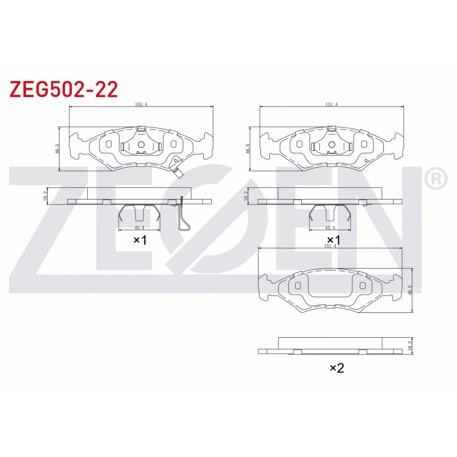 FREN BALATA ON IKAZLI KIA SEPHIA (FA) 1.5i 16v 1993-2001 / SEPHIA (FA) 1.8i 16v 1993-2001 / SHUMA I (FB) 1.5i 16v 1997-2001 / SPORTAGE (K00) 2.0 TD 1994-2004