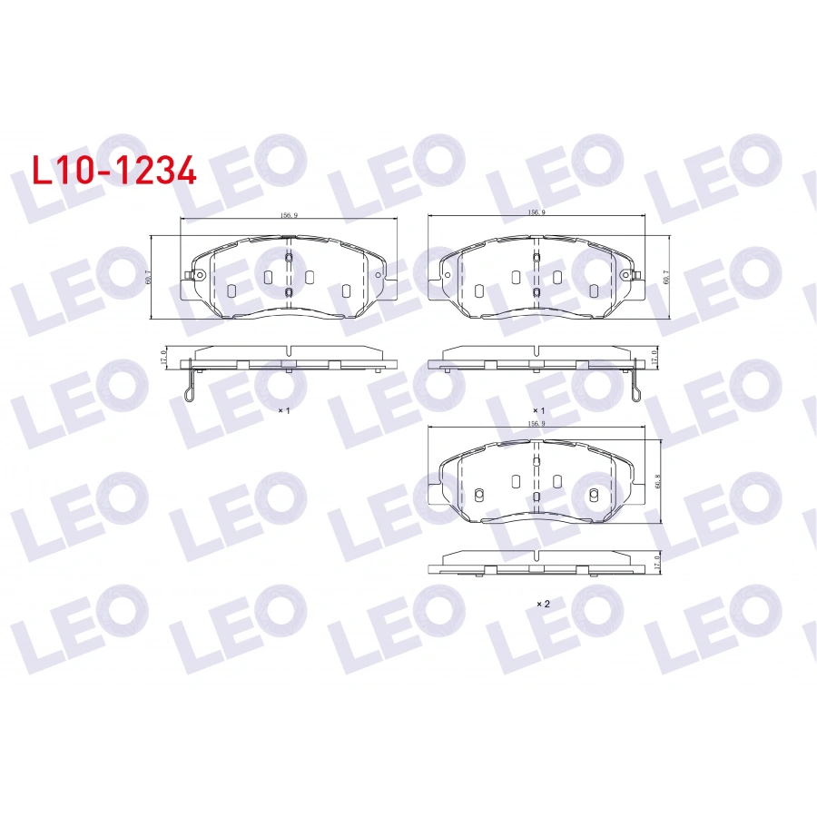 FREN BALATA ON IKAZLI KIA SORENTO II 2.0 2.2 2009-2015 / HYUNDAI SANTA FE II 2.0 2.2 CRDI 2006-2012 / SANTA FE III 2.0 2012-/ GENESIS 2008-2014/ SSANGYONG MUSSO GRAND 2.2 2018-/ KORANDO 2.0 2010-
