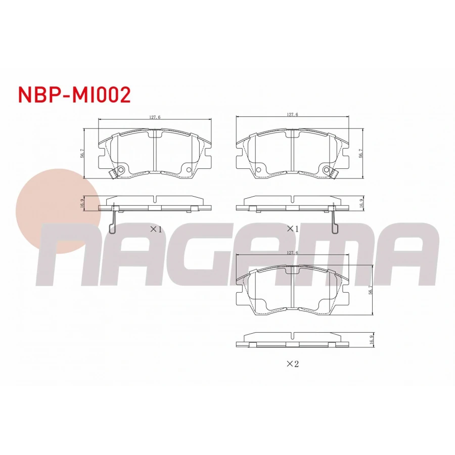 FREN BALATA ON IKAZLI MITSUBISHI L 300 (P0W,P1W) 2.5 D 1986-2006 / L 200 (K3T,K2T,K1T,K0T) 2.5 D 1986-1996