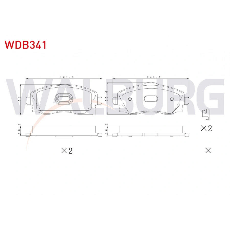 FREN BALATA ON IKAZLI OPEL CORSA C 1.2i 16v 2000-2006 / CORSA C 1.0 2000-2006 / CORSA C 1.2i 2000-2006