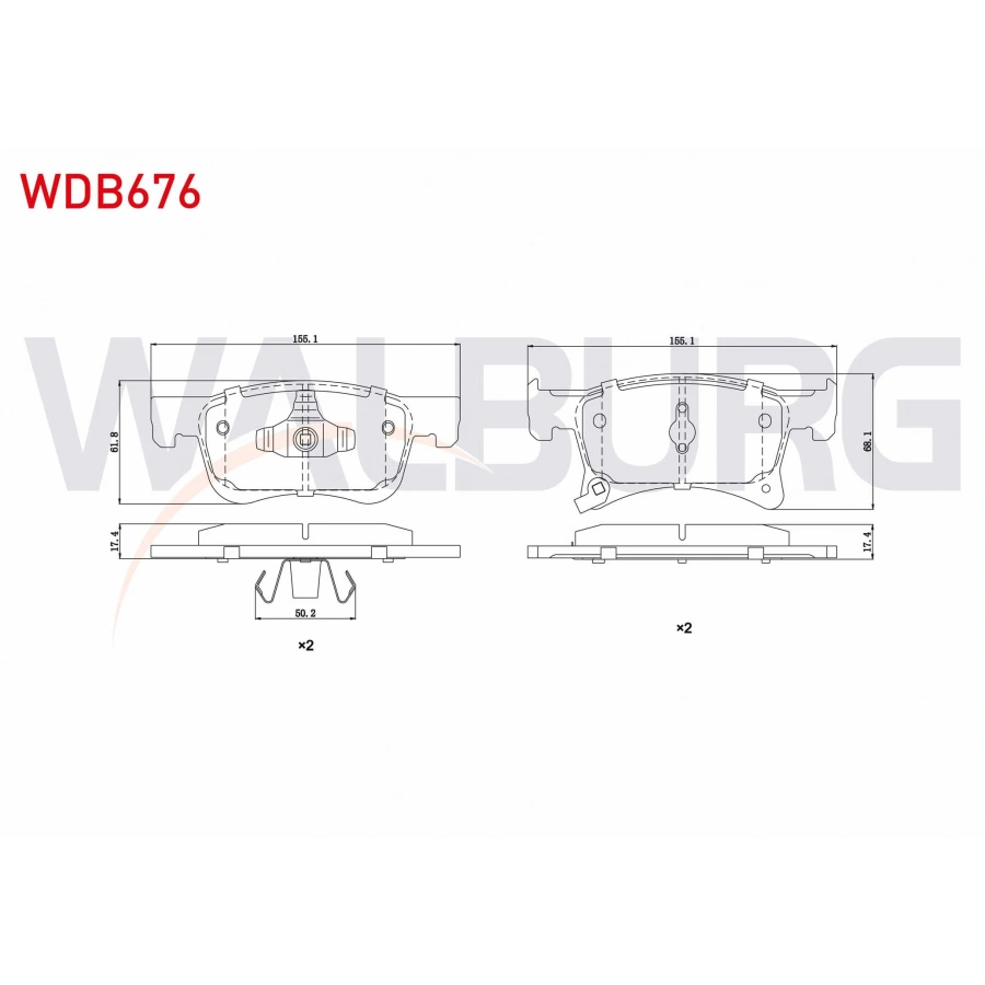 FREN BALATA ON IKAZLI OPEL CORSA E 1.3 CDTI 15 JANT 2014- / CORSA E 1.2 2014- / CORSA E 1.4 2014- / ADAM 1.2 2013- / ADAM 1.4 2013-