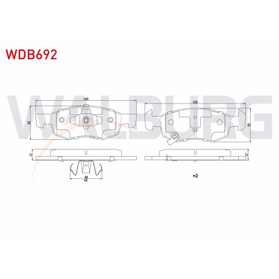 FREN BALATA ON IKAZLI OPEL CORSA E 1.4 14 JANT 2014- / CORSA E 1.2 14 JANT 2014-