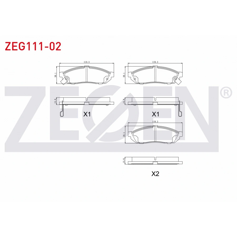 FREN BALATA ON IKAZLI SUZUKI MARUTI 0.8i 1986-1993 / SUZUKI CARRY (ED) 0.8 1980-1999 / SUZUKI ALTO II (EC) 0.8 1986-1993