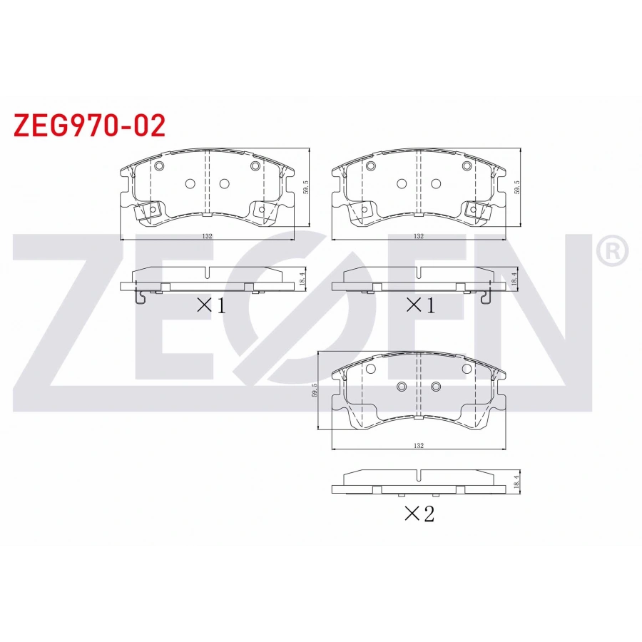 FREN BALATA ON IKAZLI TEL DELIKLI MAZDA 6 (GG,GY) 2.0i 2002-2007 / MAZDA 6 (GG,GY) 2.3i 2002-2007