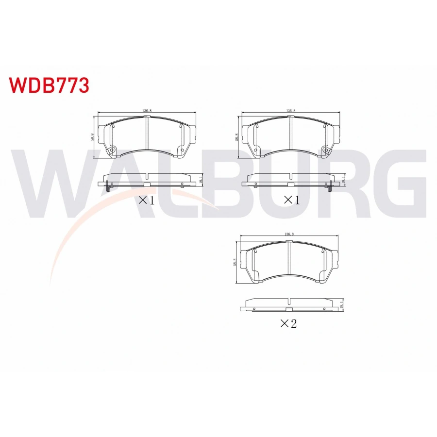 FREN BALATA ON IKAZLI TEL DELIKLI MAZDA 6 (GH) 1.8i MRZ 18.30 mm 2007-2012 / 6 (GH) 2.0 MZR 2007-2012