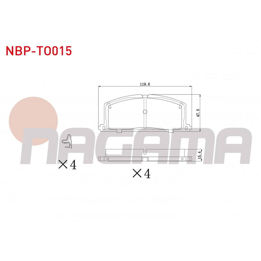 FREN BALATA ON IKAZLI TEL DELIKLI TOYOTA COROLLA (_E9_) 1.3i 1987-1993 / COROLLA (_E9_) 1.8 D 1987-1993 / COROLLA (_E9_) 1.6i 1987-1993 / CARINA (_T17_) 1.6i 1987-1992