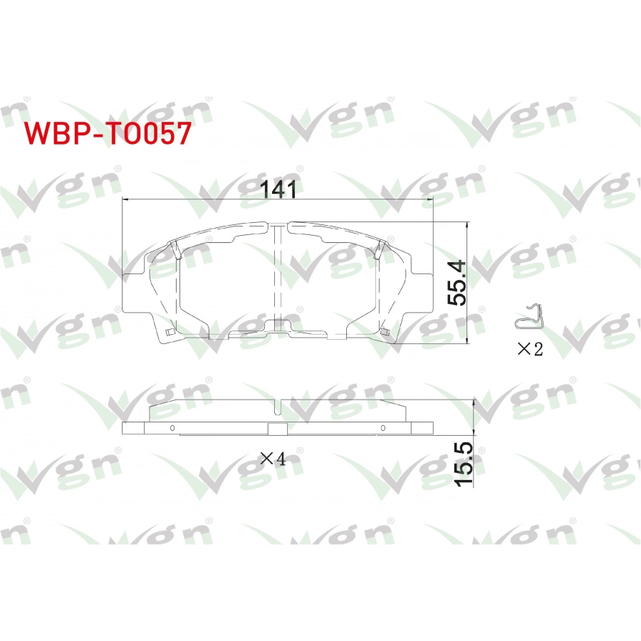 FREN BALATA ON IKAZLI TOYOTA AVENSIS 1.6 VVT-I - 1.8 16v - 2.0 VVT-I - 2.0 D-4D 1999-2003 / CARINA E 2.0i - 2.0 D 1992-1997 / CELICA 2.0 1993-1999