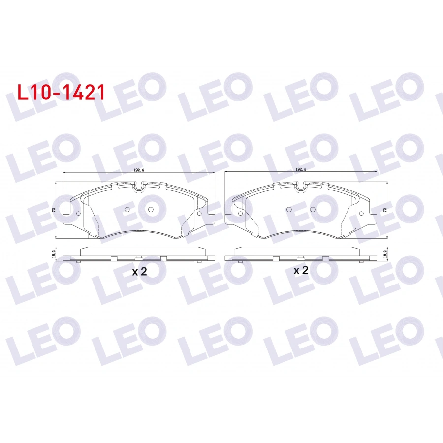 FREN BALATA ON LAND ROVER DISCOVERY IV (LA) 3.0 TD 4X4 18.70mm 2010-