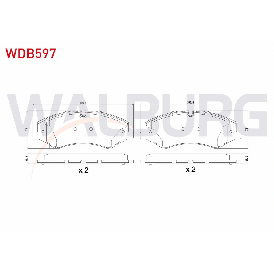 FREN BALATA ON LAND ROVER DISCOVERY IV (LA) 3.0 TD 4X4 18.70mm 2010-
