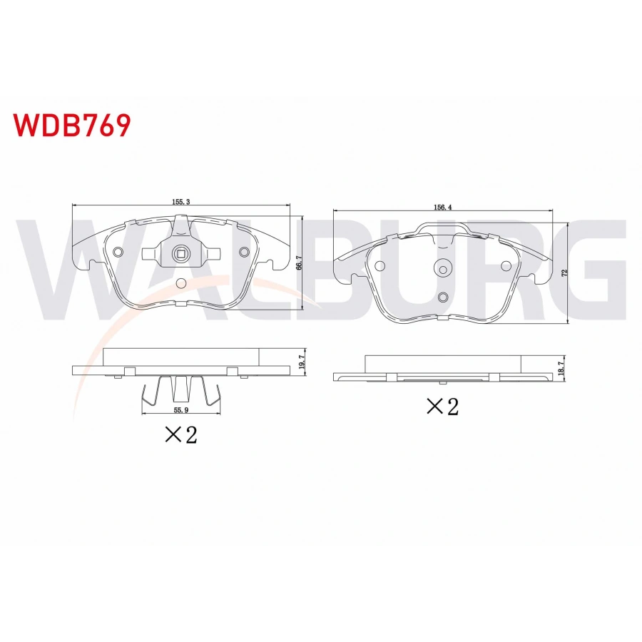 FREN BALATA ON LAND ROVER RANGE ROVER EVOQUE (LV) 2.0 Si4 2011-