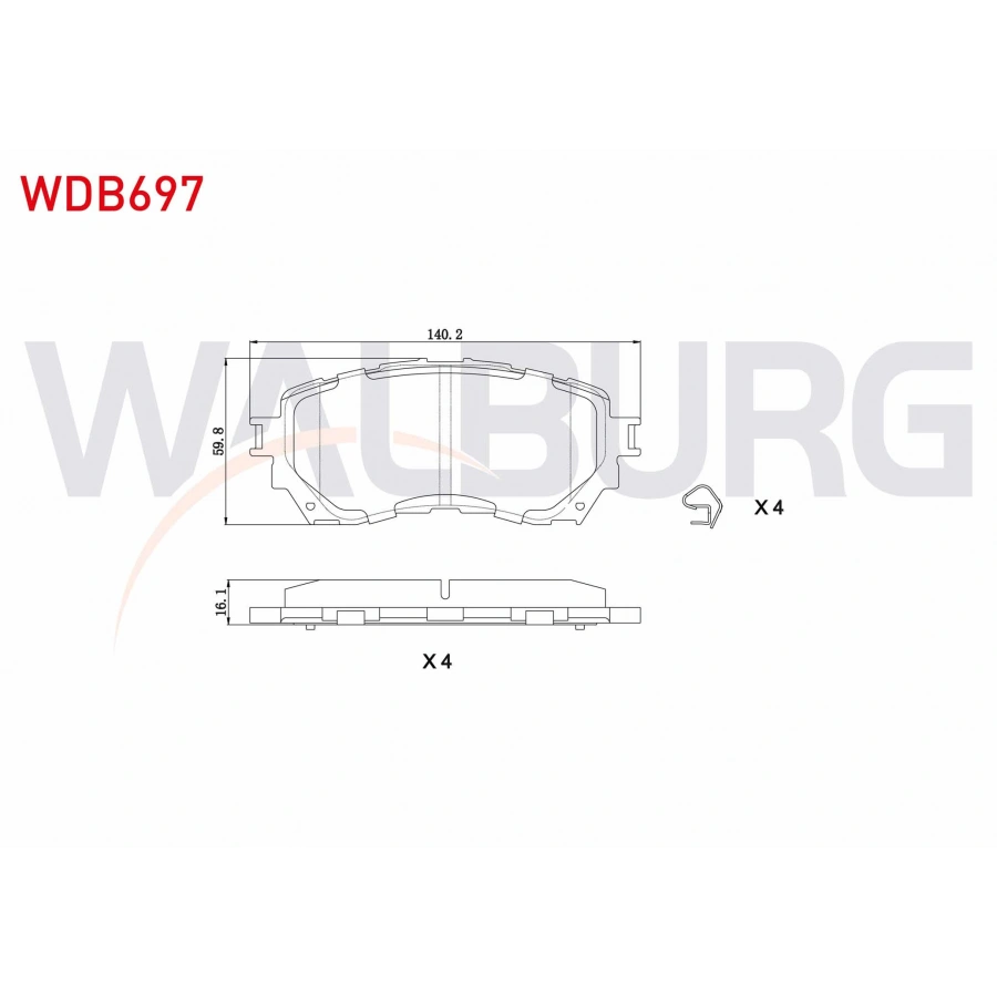 FREN BALATA ON MAZDA 6 (GJ,GH) 2.0 2013- / 6 (GJ,GH) 2.2 D 2013-