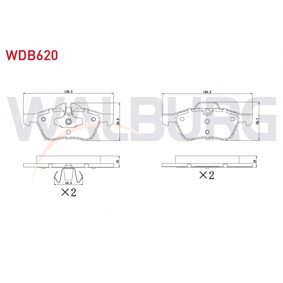 FREN BALATA ON MINI MINI (R50,R53) COOPER 1.6i 16v 18.30mm 2001-2006