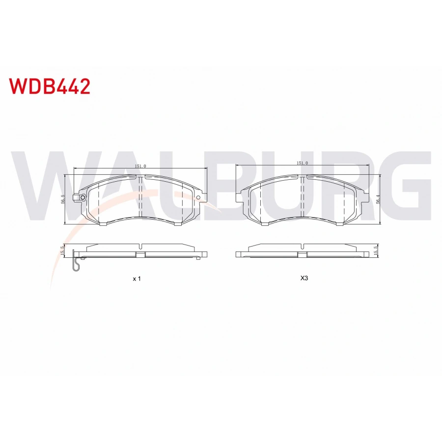 FREN BALATA ON MITSUBISHI L 200 (K7T,K6T) 2.5 TD 4WD 1996-2007