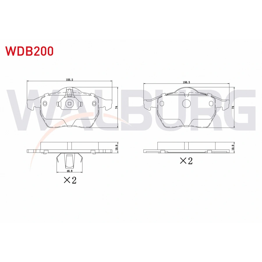 FREN BALATA ON OPEL VECTRA B 2.0i 1995-2003 / VECTRA B 2.5 V6 1995-2003 / CALIBRA A 2.0i 1995-2003