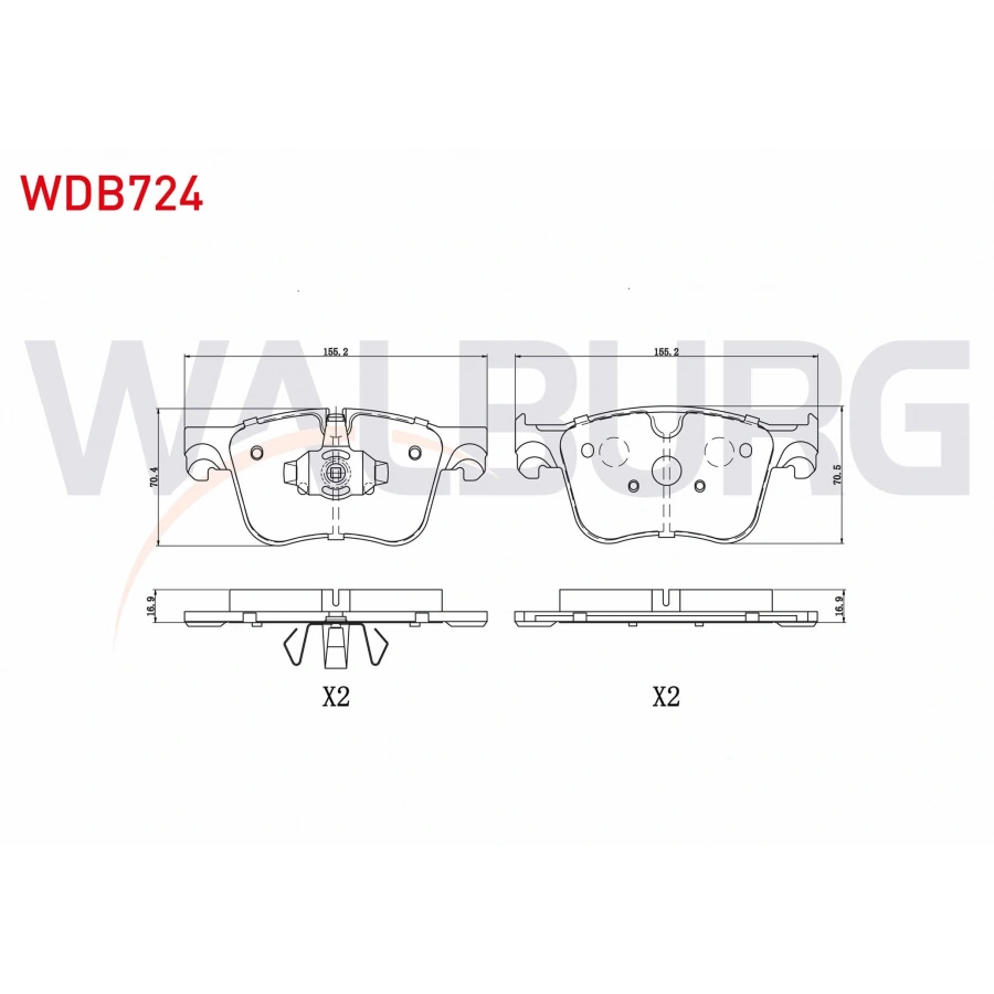 FREN BALATA ON PEUGEOT 3008 16-/ 508 II 18-/ 5008 II 16-/ PARTNER 18-/ RIFTER 19-/ TOYOTA PROACE 2019-/ CITROEN C4 PICASSO 13-/ BERLINGO 16-/ C5 AIRCROSS 18-/ OPEL GRANDLAND 17-/COMBO E 18-/DS 7 17-
