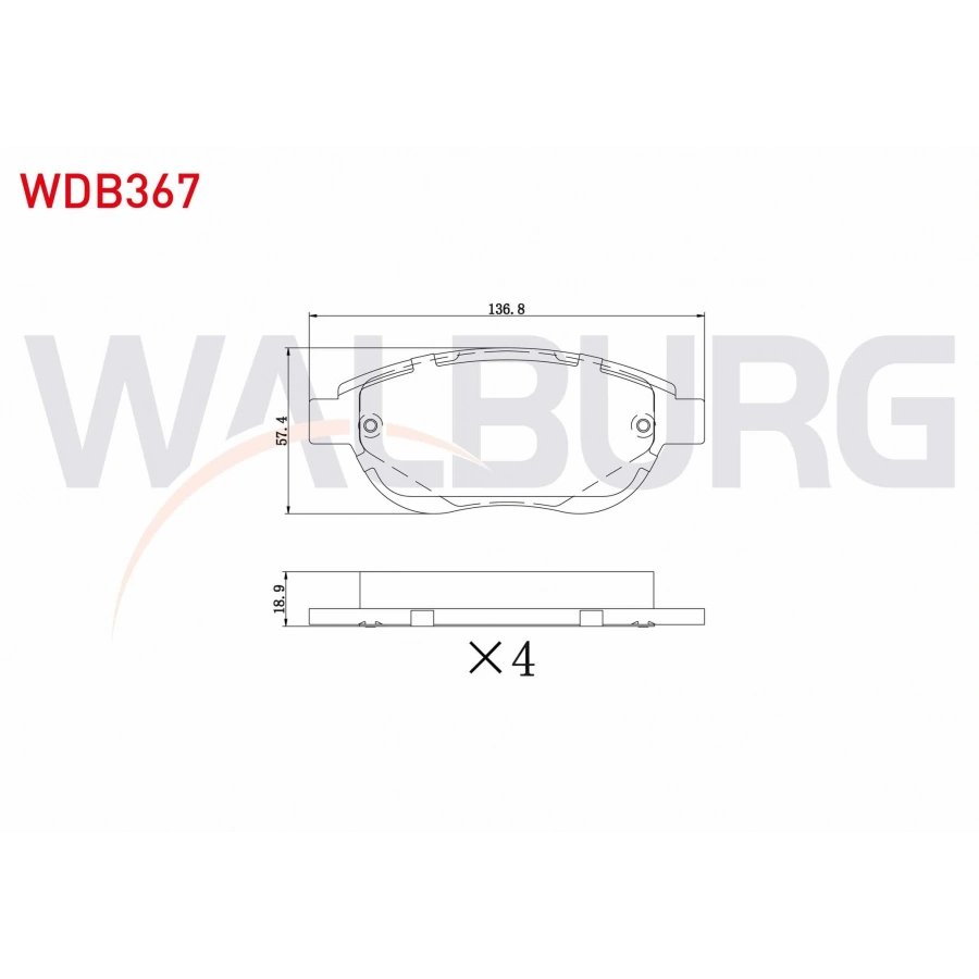 FREN BALATA ON PEUGEOT 307 1.6 2000-2007/ 307 1.6 HDI 2000-2007/ 207 1.4i 2006-2012/ 207 1.6i 16v 2006-2012/ 207 1.6 HDI 2006-2012/ CITROEN C4 1.6 2004-2009/ C4 1.6 HDI 2004-2009