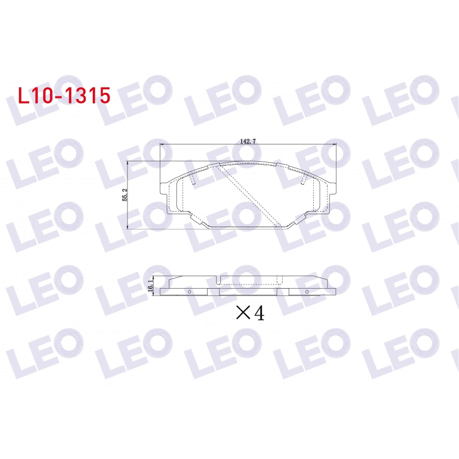 FREN BALATA ON TEL DELIKLI TOYOTA HI-LUX PICK UP (_N_) 2.4 D 4X4 1983-2005 / HI-ACE II (H5_) 2.4 D 1983-1989 / HI-LUX PICK UP (_N_) 2.5 D 1983-2005