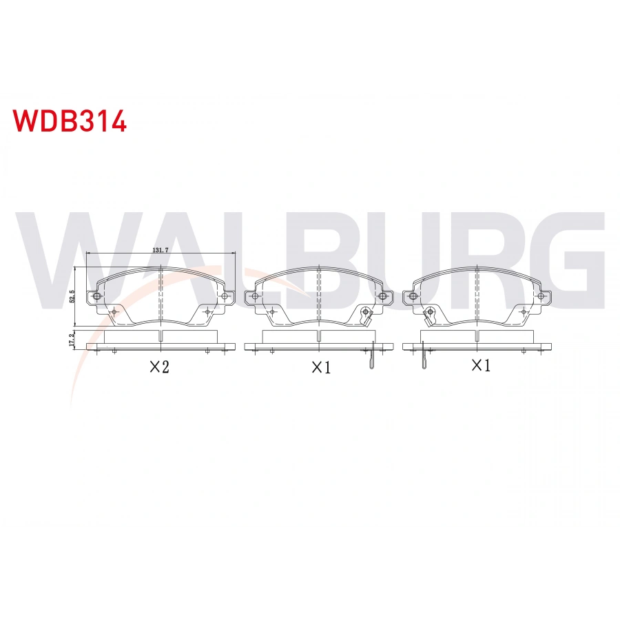 FREN BALATA ON TOYOTA COROLLA (_E11_) 1.4i IKAZLI 17.80mm 1997-2002