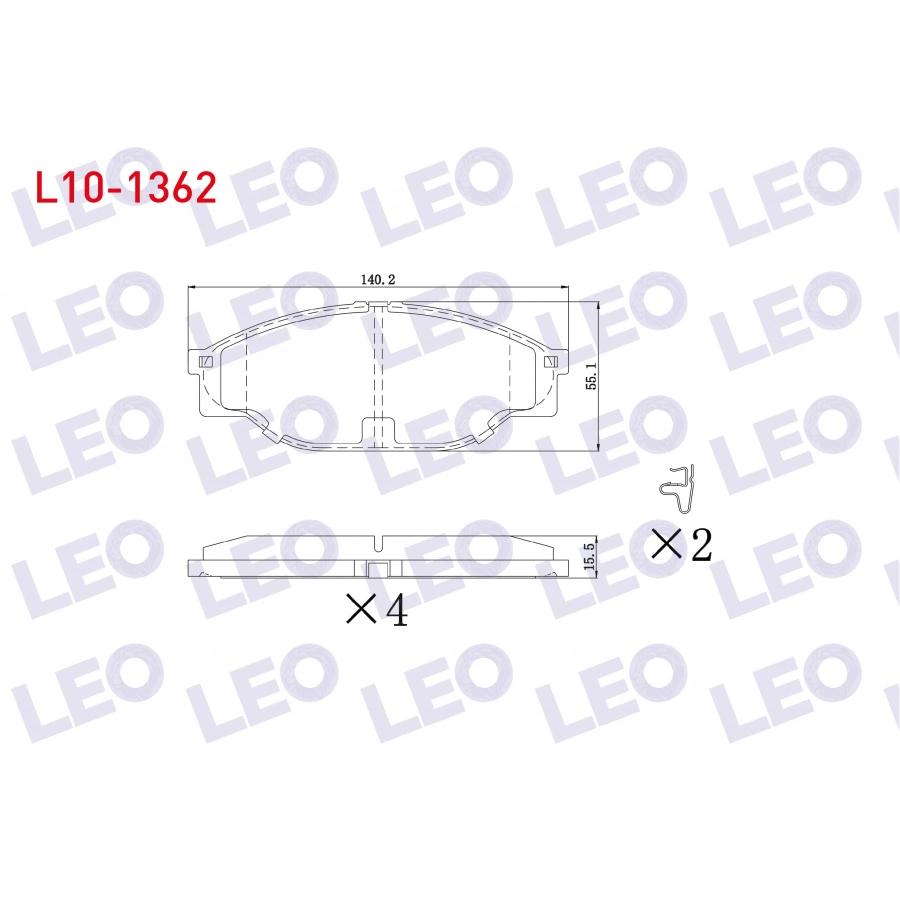 FREN BALATA ON TOYOTA HI-LUX PICK UP (_N_) 2.5 D-4D 1983-2005 / HI-LUX PICK UP (_N_) 2.5 2.4 D 1983-2005 / HI-ACE III (_H10_) 2.0 1989-1995 / HI-ACE III (_H10_) 2.4 D 1989-1995