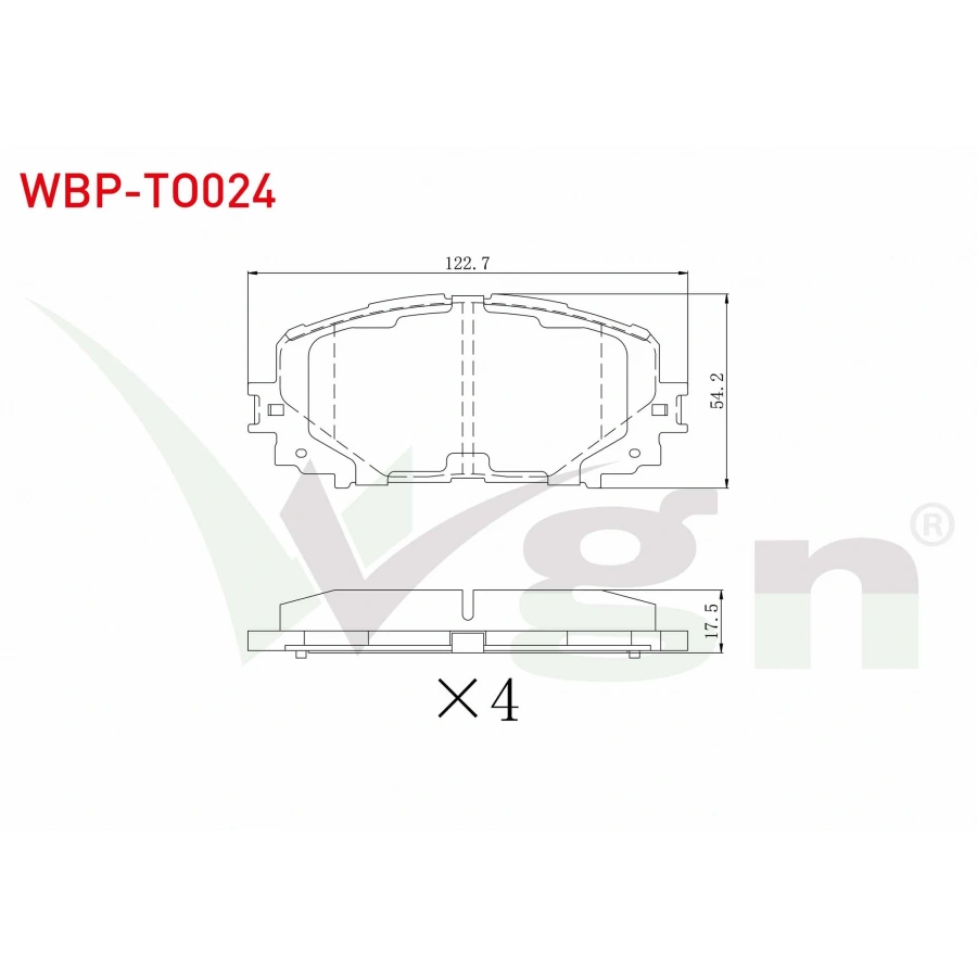 FREN BALATA ON TOYOTA YARIS (P9) 1.0 VVT-I 2006-2010 / YARIS (P9) 1.3 VVT-I 2006-2010 / YARIS (P9) 1.33 VVT-I 2006-2010 / YARIS (P9) 1.4 D-4D 2006-2010