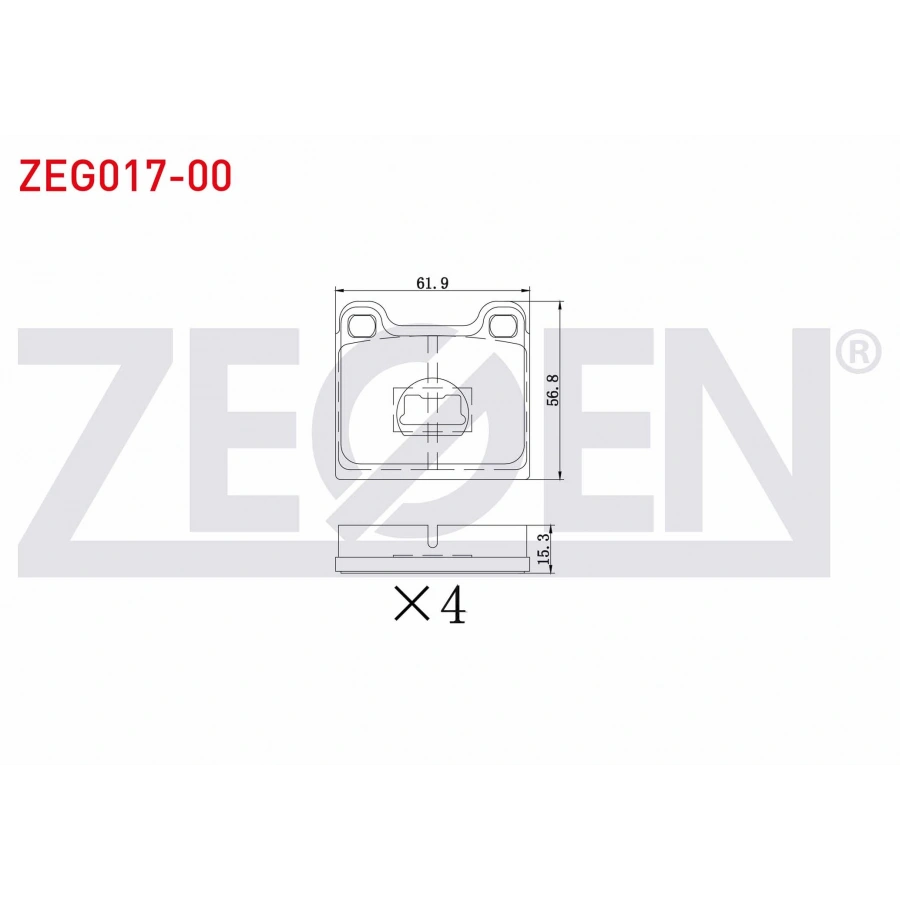FREN BALATA ON VOLKSWAGEN GOLF I (17) 1.1 1974-1985 / GOLF I (17) 1.3 1974-1985 / GOLF I (17) 1.6 1974-1985 / JETTA I (17) 1.1 1974-1984 / JETTA I (17) 1.3 1974-1984