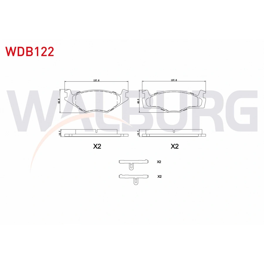 FREN BALATA ON VOLKSWAGEN GOLF II (19E,1G1) 1.3 1983-1992 / GOLF II (19E,1G1) 1.6 1983-1992 /