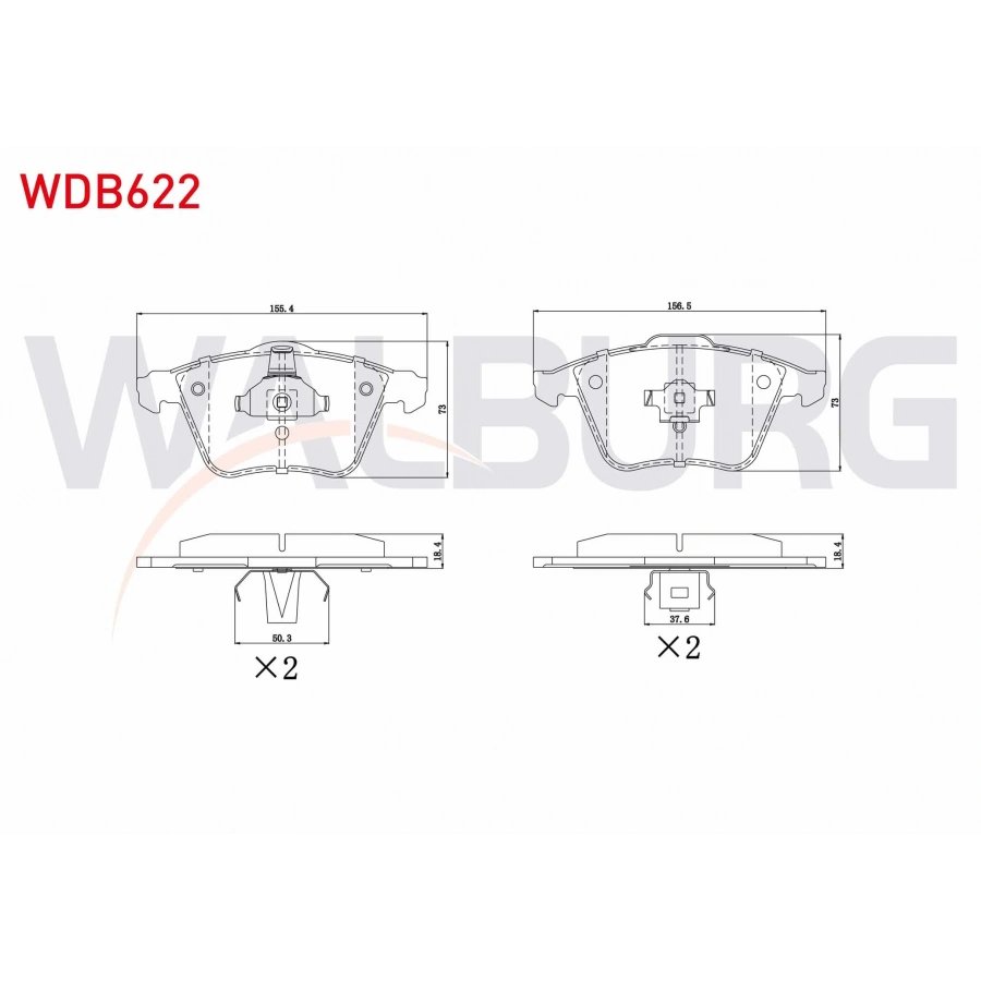 FREN BALATA ON VOLVO S40 II (MS) 1.6i 2004-2012 / S40 II (MS) 2.0i 2004-2012