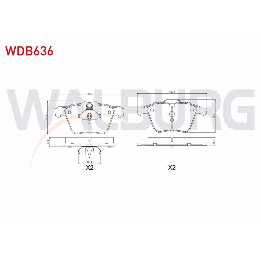 FREN BALATA ON VOLVO S60 II 1.6 2010- / S60 II 2.0 2010- / S60 II 2.0 D 2010- / S80 II T5 2006- / V70 III 1.6 T4F 2006- / XC 70 II D3 2007- / FORD S-MAX 2.0 2006- / JAGUAR S-TYPE 2.5 V6 1999-2009