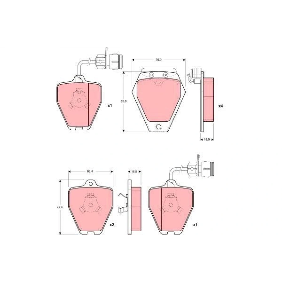 FREN BALATASI ARKA AUDI R8 07 14 STYPE 2.5 V6 4.2 V8-R 4.2 V8 0207 XJ R 4.2 0309 XK 0614