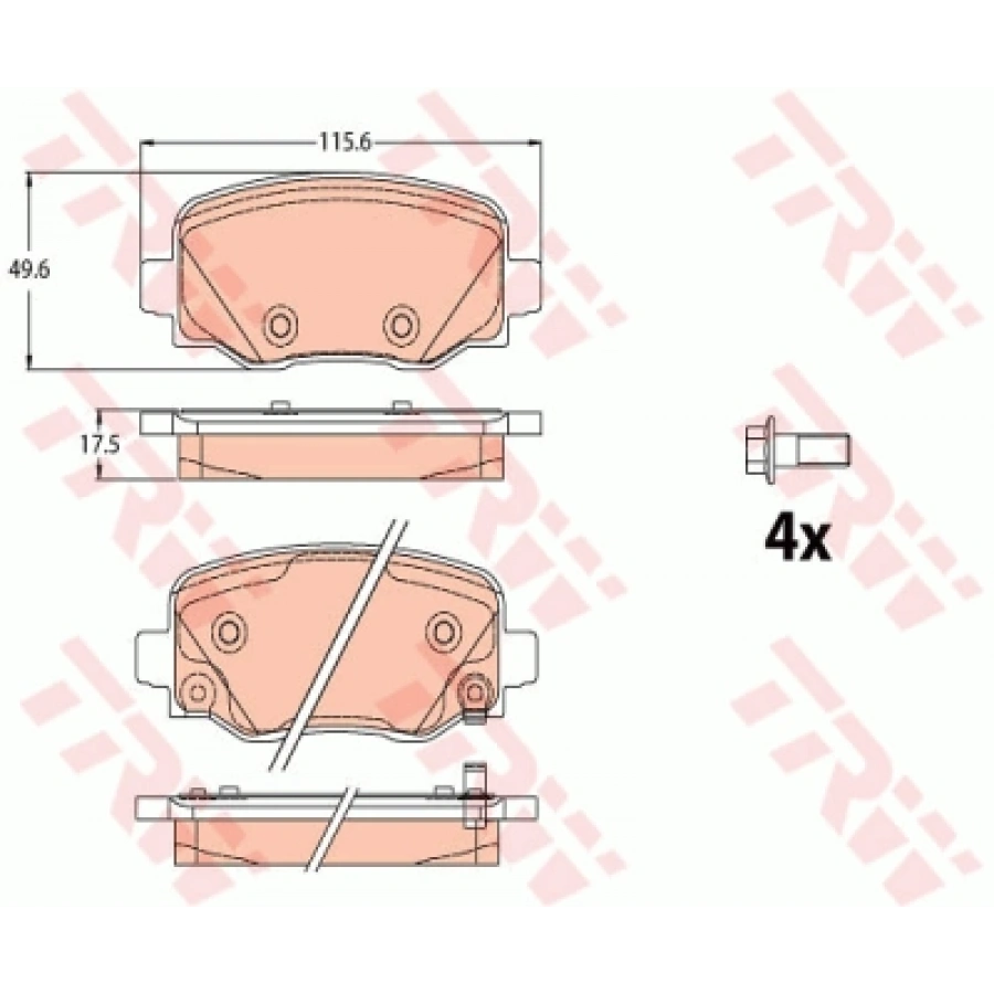 FREN BALATASI ARKA DISK JEEP-FIAT 500X/JEEP-RENEGADE 1,4-1,6 14-