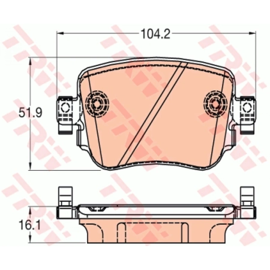 FREN BALATASI ARKA GDB2042 / 2511001 CADDY-SHARAN-A1-Q3 BM 15-