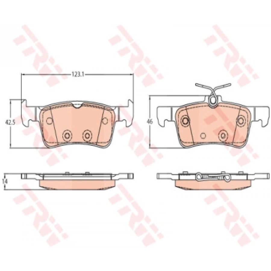 FREN BALATASI ARKA MEH1BC2M008AA/KTH1BC2M007AA/AB FIESTA BM 17-