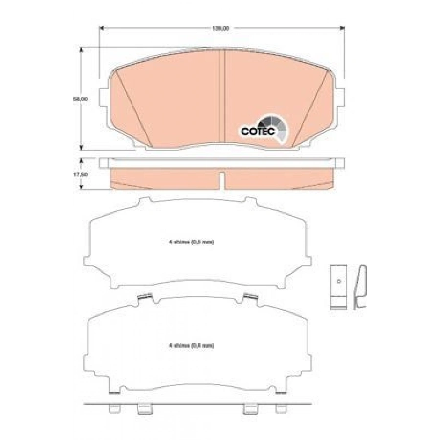 FREN BALATASI ÖN 139MM MAZDA MPV II 02 TAMİR TAKIM KİT