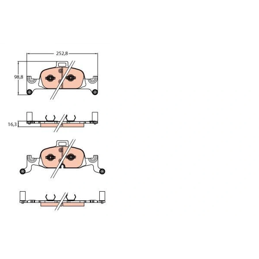 FREN BALATASI ÖN A4 A5 14 155.2x63.8x17 KULLAKLI