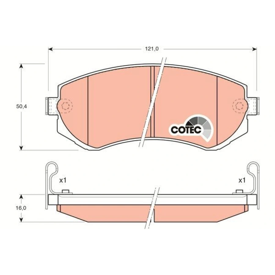 FREN BALATASI ÖN ALMERA 1.4 1.4GX-LX 1.6 1.6SLX 2.0D 9500 ABSLİ