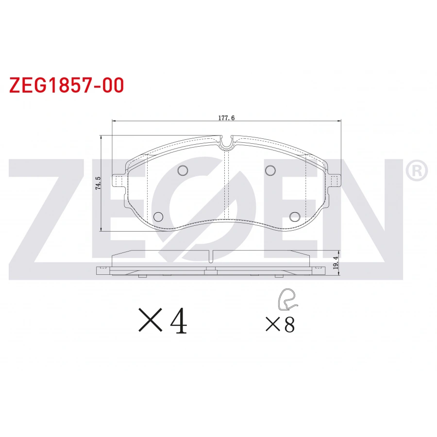 FREN BALATASI ON CIFT TEKER VOLKSWAGEN CRAFTER (SYI,SYJ) (SY_,SX_) 2.0 TDI 2016- / MAN TGE (UZ_) 2.0 TDI 2016-