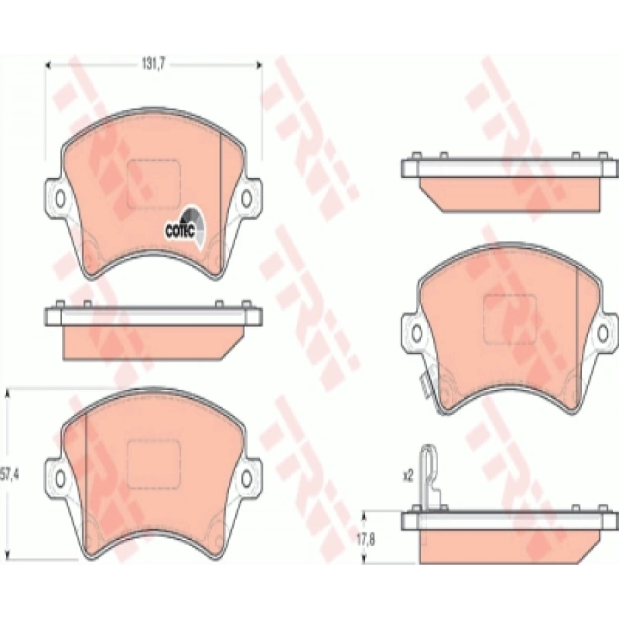 FREN BALATASI ÖN . COROLLA (E12) 1.4:1.6:1.4 D4D 02-06