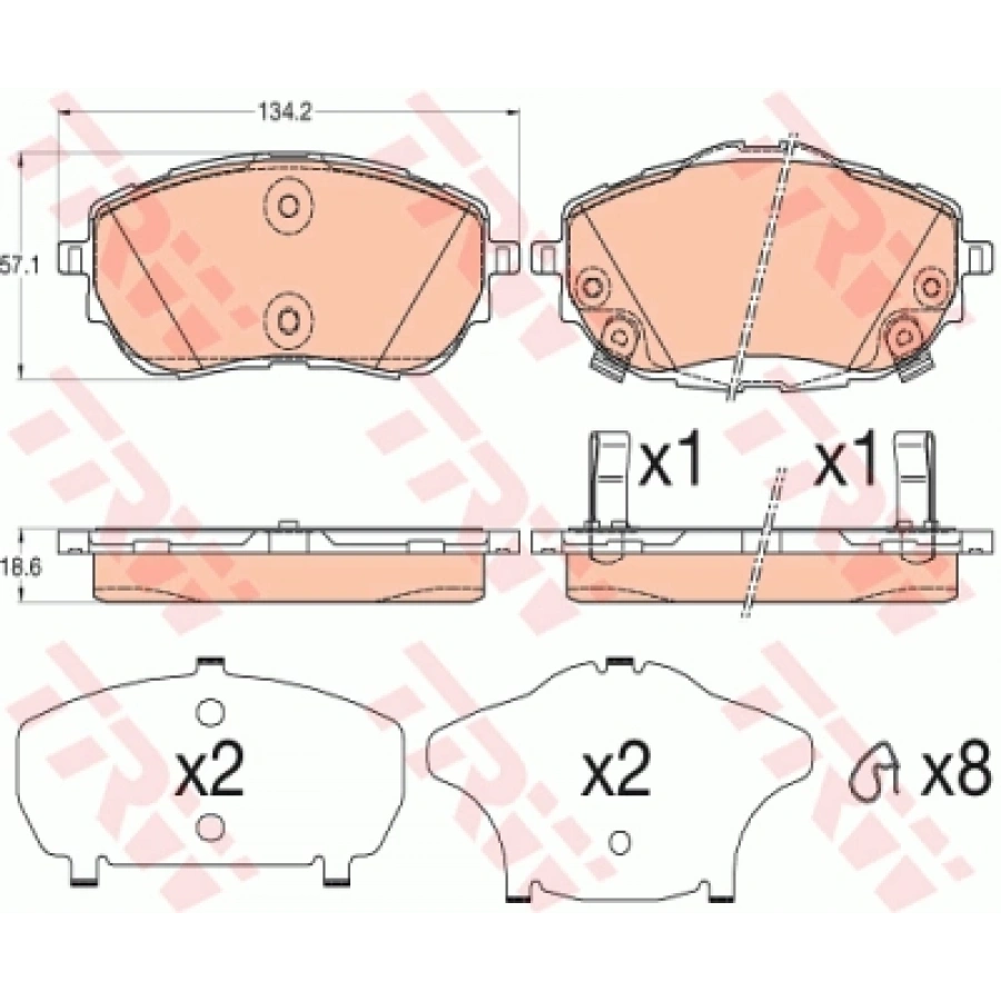 FREN BALATASI ÖN . COROLLA (E18) : AURIS (E18) 13-18 1.33:1.6:1.4 D4D 13-18