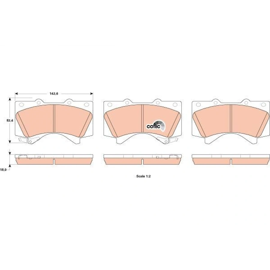 FREN BALATASI ÖN DİSK LAND CRUISER J7-J898 4 RUNNER 2.4 9096